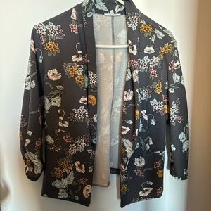 Maurices Floral Blazer - Black and Multicolor